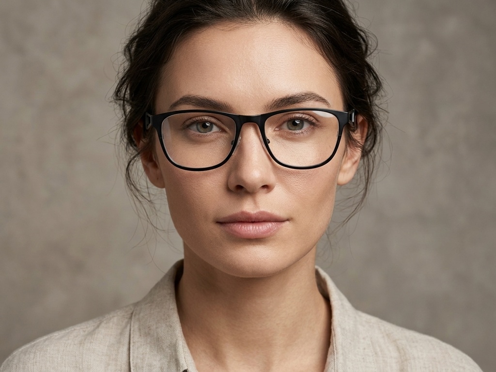 BS2012-0435_Black_Oval_Metal_Glasses-tryon_female