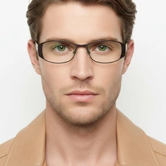 Oval Green Metal Glasses #BS2012-0438