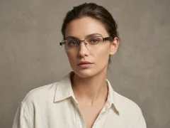 BS2012-0440_Black_Semi-rimless_Metal_Glasses-tryon_female