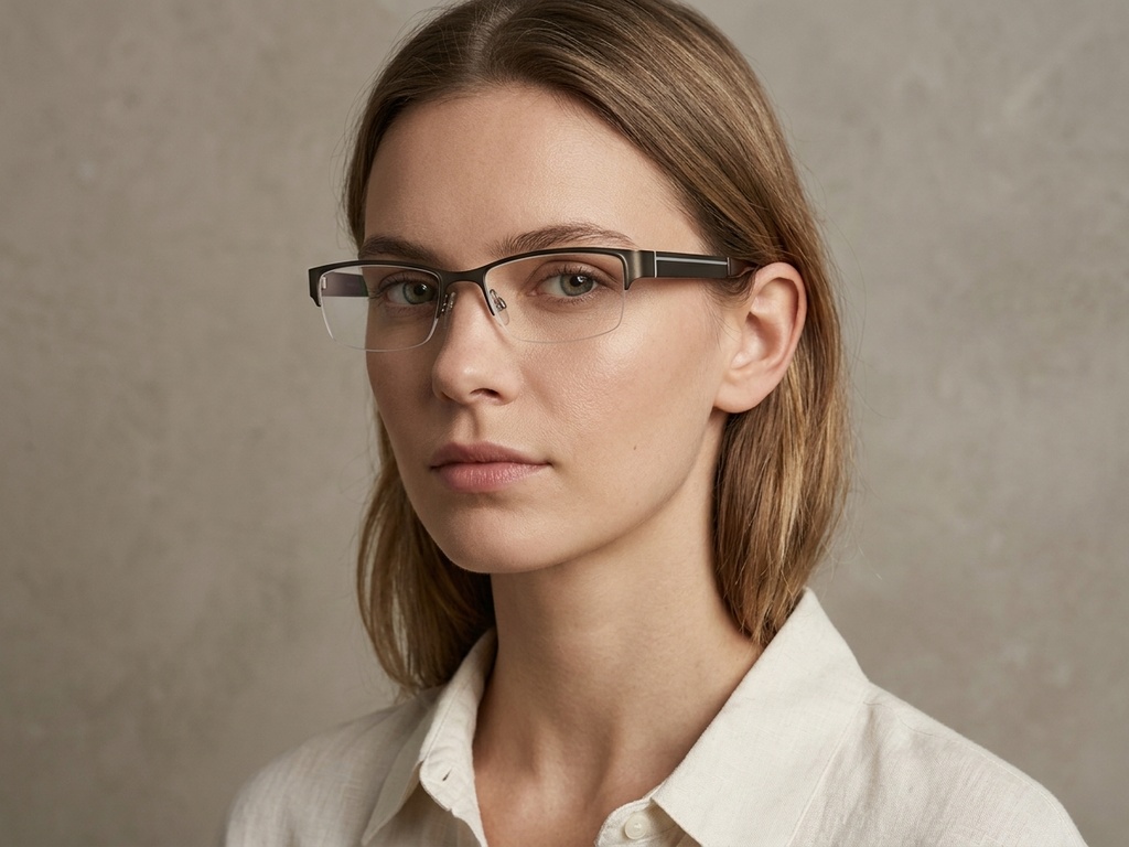 BS2012-0441_Silver_Semi-rimless_Metal_Glasses-tryon_female