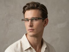 BS2012-0441_Silver_Semi-rimless_Metal_Glasses-tryon_male