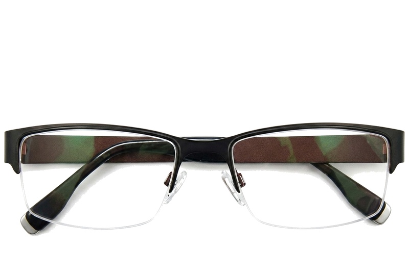 BS2012-0442_Red_Semi-rimless_Metal_Glasses-front