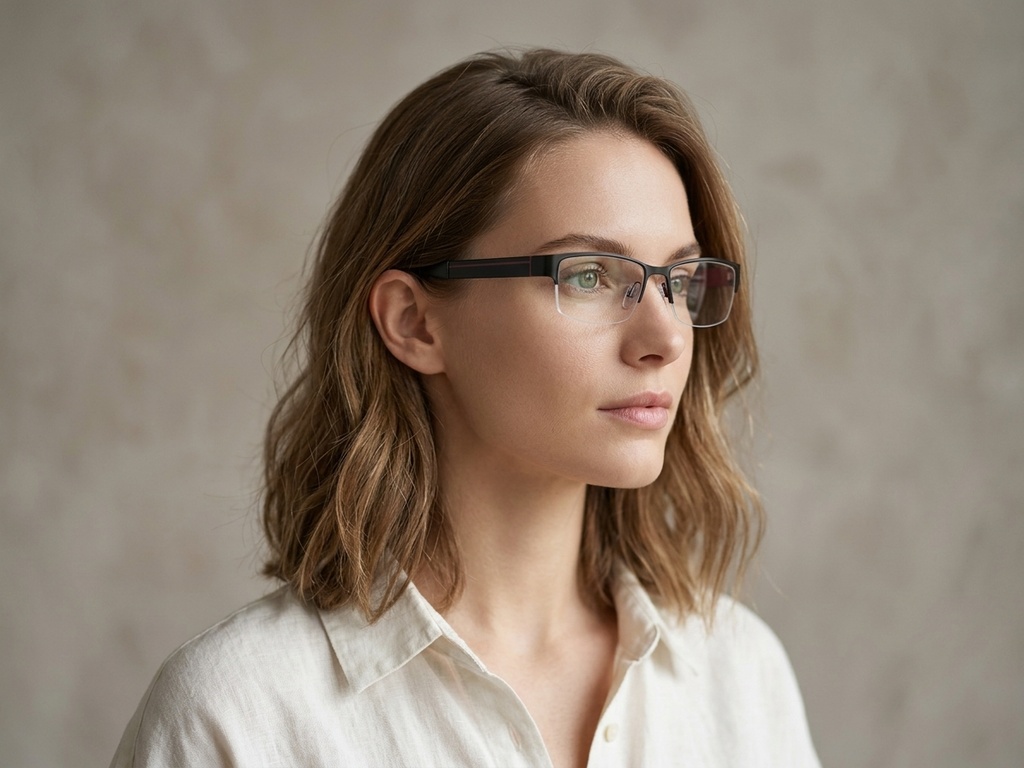 BS2012-0442_Red_Semi-rimless_Metal_Glasses-tryon_female