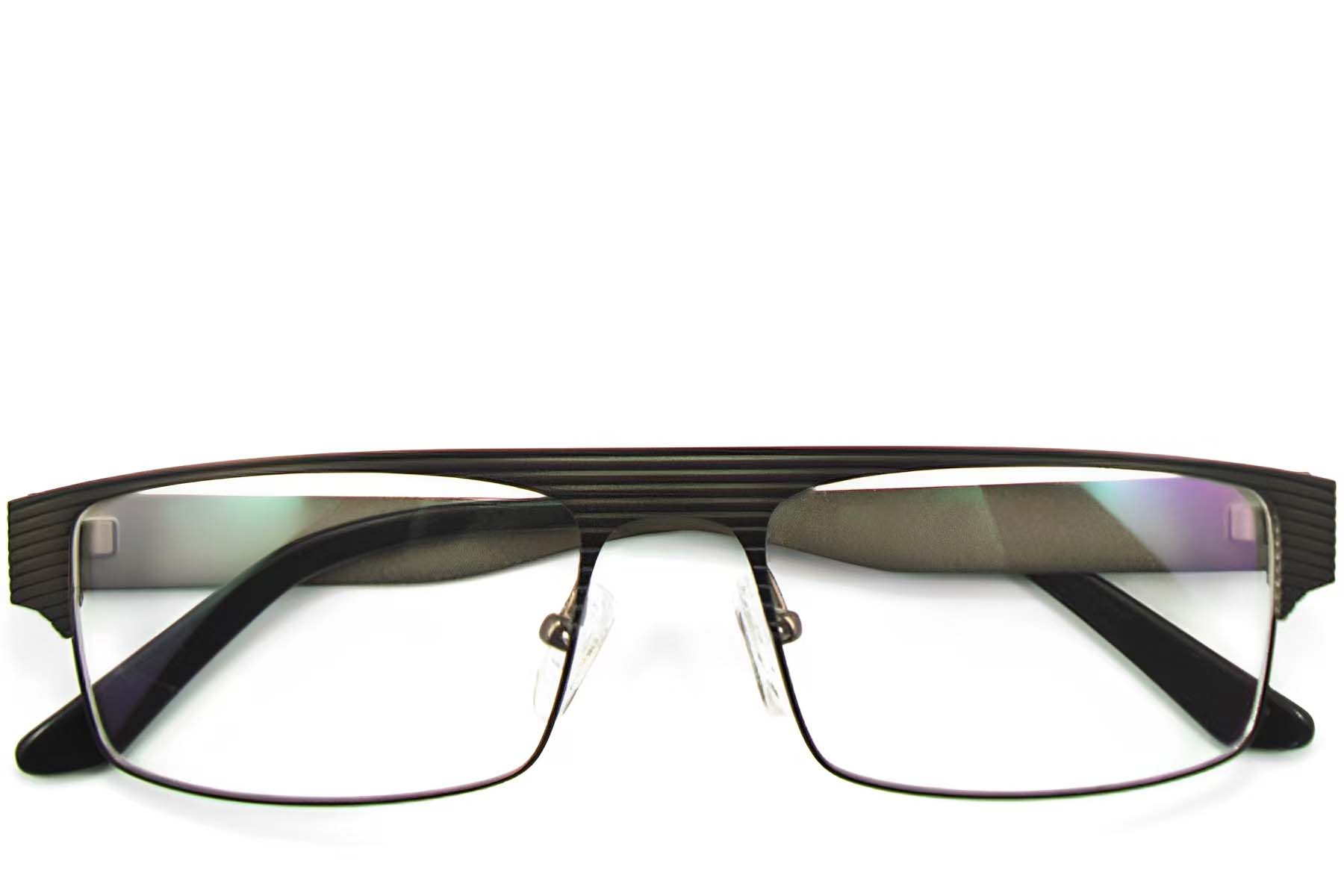 BS2012-0446_Brown_Rectangular_Metal_Glasses_front