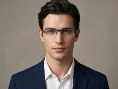 BS2012-0451_Blue_Semi-rimless_Metal_Glasses-tryon_male