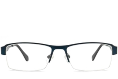 BS2012-0451_Blue_Semi-rimless_Metal_Glasses_front