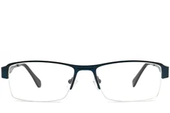 BS2012-0451_Blue_Semi-rimless_Metal_Glasses_front