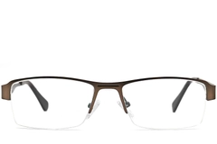 BS2012-0453_Brown_Semi-rimless_Metal_Glasses_front