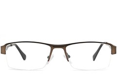 BS2012-0453_Brown_Semi-rimless_Metal_Glasses_front