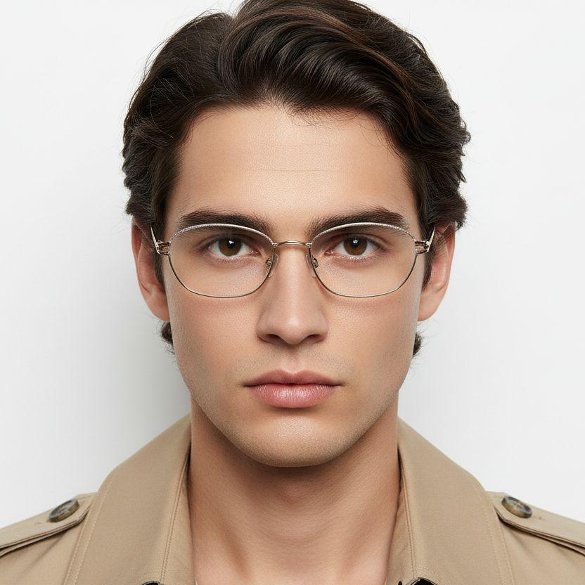 Oval Purple Metal Glasses #BS2012-0455