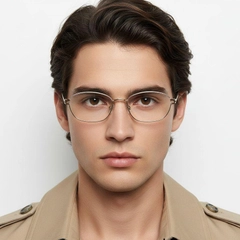 Oval Purple Metal Glasses #BS2012-0455