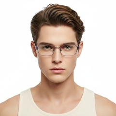 Rectangular Purple Metal Glasses #BS2012-0461