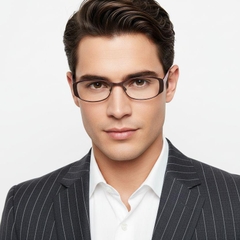 Lunettes rectangulaires en métal violet #BS2012-0463