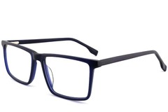 Lunettes rectangulaires en acétate bleu #BS2012-0482