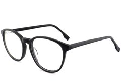 Lunettes ovales en acétate noir #BS2012-0486