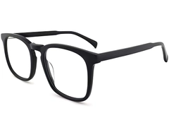 Rectangular Black Acetate Glasses #BS2012-0488