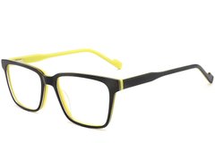 Rectangular Black Acetate Glasses #BS2012-0518
