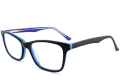 Rectangular Black Acetate Glasses #BS2012-0534
