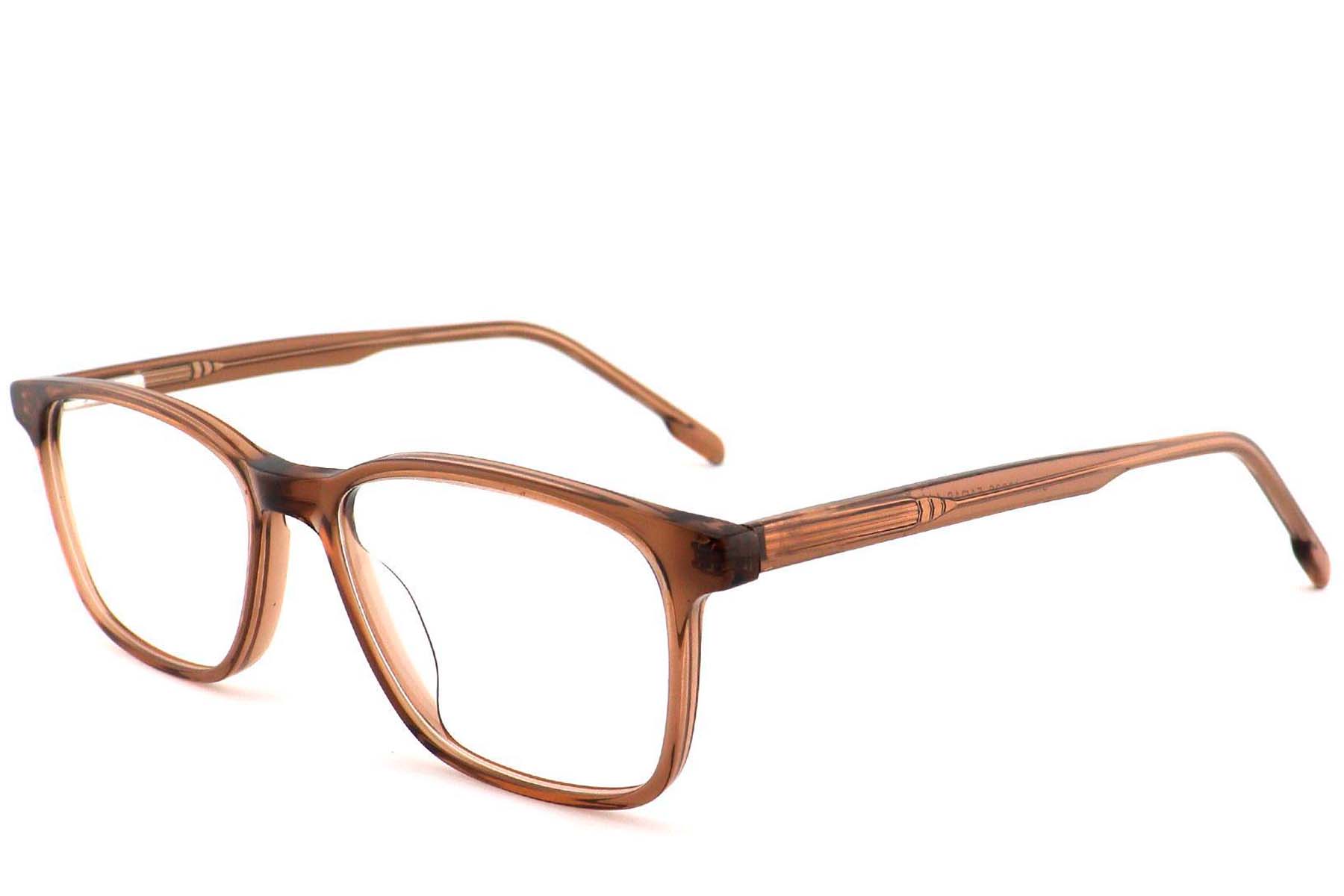 Rectangular Brown Acetate Glasses #BS2012-0549