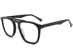 Aviator-Brille aus schwarzem Acetat #BS2012-0584