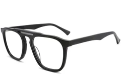 Gafas de aviador de acetato negro #BS2012-0584
