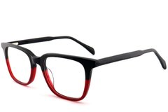 Rectangular Red Acetate Glasses #BS2012-0589