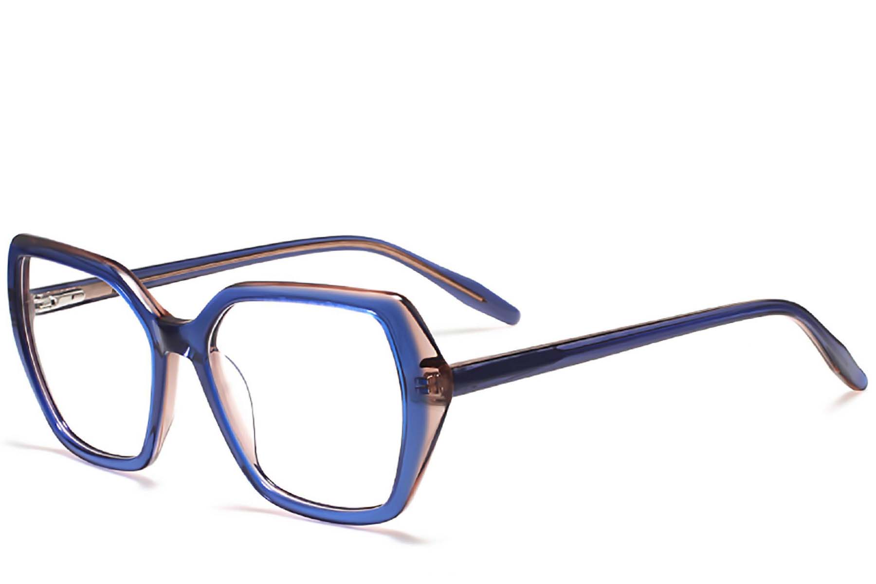 Geometric Blue Acetate Glasses #BS2012-0602