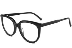 Ovale schwarze Acetatbrille #BS2012-0605