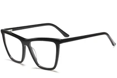 Schmetterlingsbrille aus schwarzem Acetat #BS2012-0613
