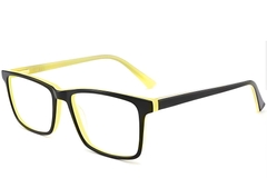 Rectangular Black Acetate Glasses #BS2012-0623