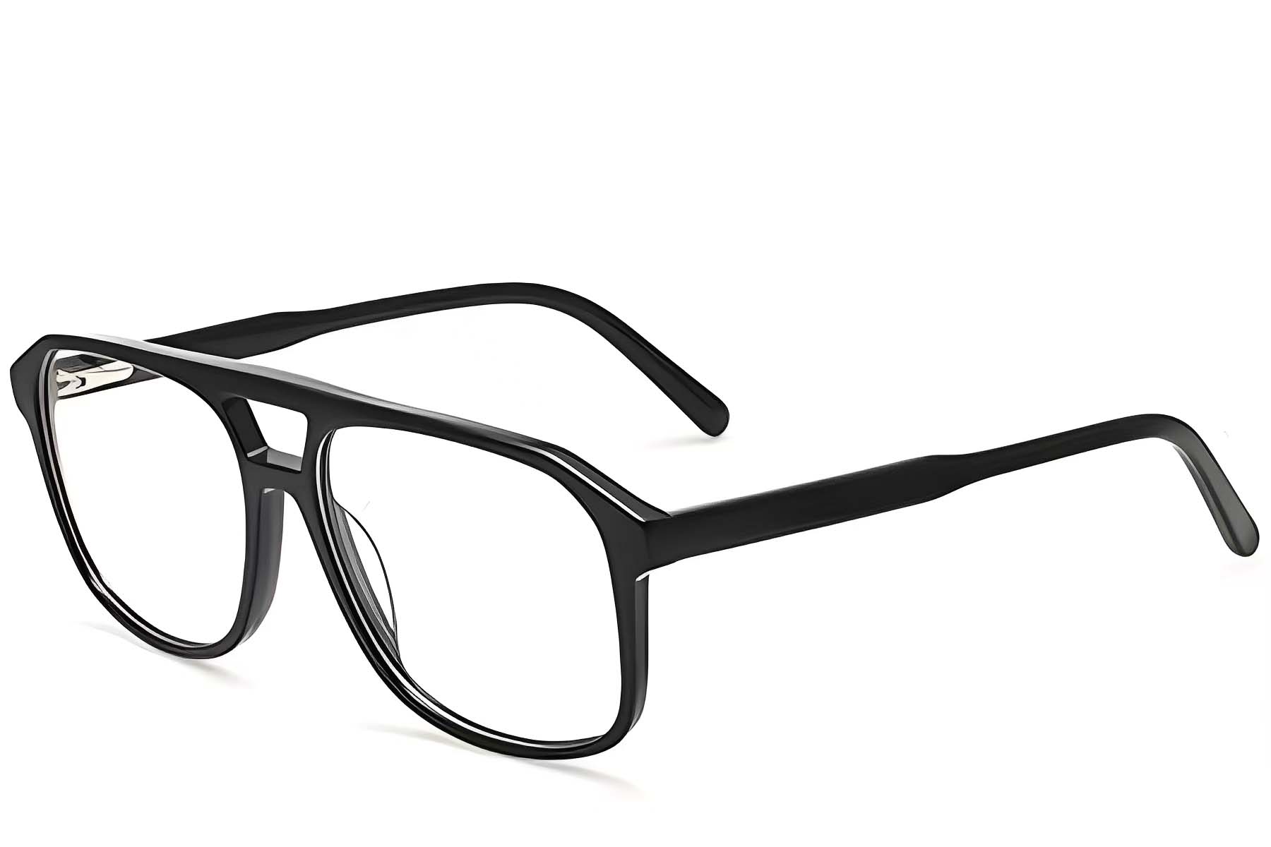 Aviator Black Acetate Glasses #BS2012-0628