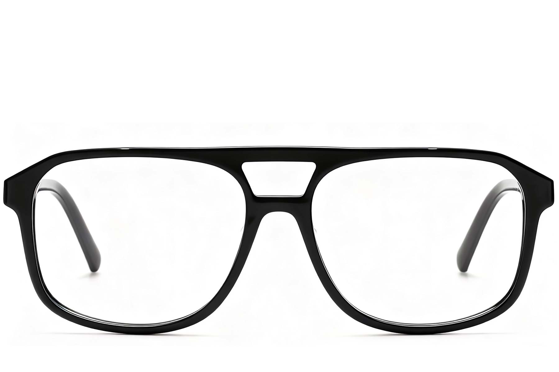 BS2012-0628_Black_Aviator_Acetate_Glasses_front