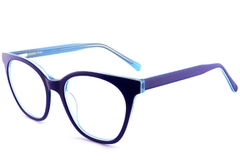 Oval Blue Acetate Glasses #BS2012-0648