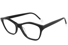Geometric Black Acetate Glasses #BS2012-0666