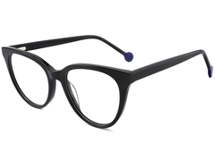 Gafas ovaladas de acetato negro #BS2012-0667