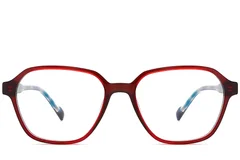 BS2012-0685_Red_Geometric_Acetate_Glasses_front