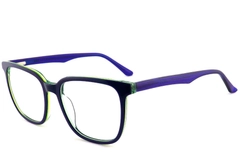 Rectangular Blue Acetate Glasses #BS2012-0722