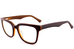 Lunettes rectangulaires en acétate brun #BS2012-0759