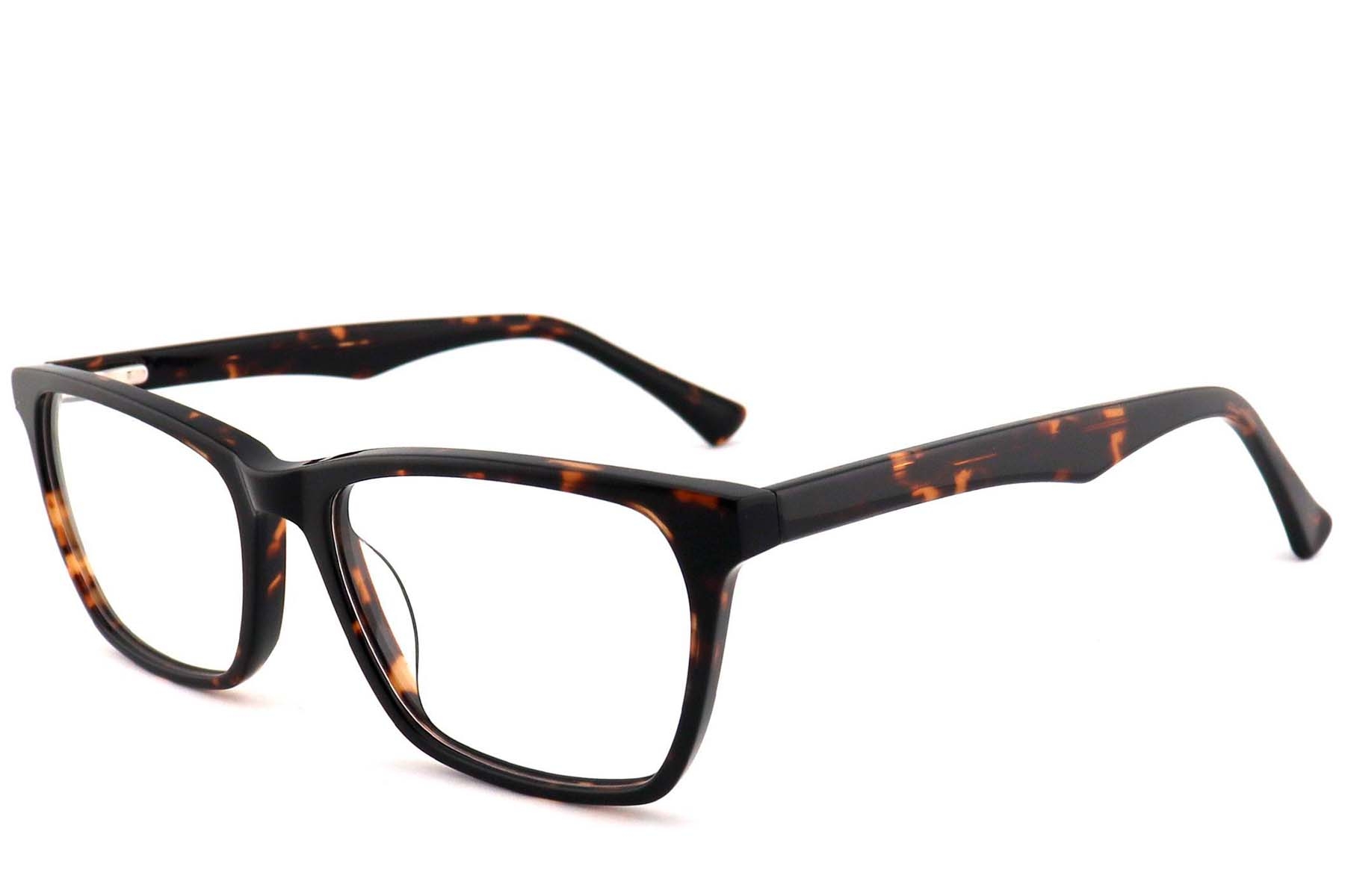 Rectangular Tortoiseshell Acetate Glasses #BS2012-0818