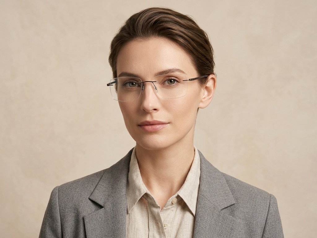 BS2012-0880_Black_Invisible_Metal_Glasses-tryon_female