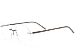 Invisible Brown Metal Glasses #BS2012-0886