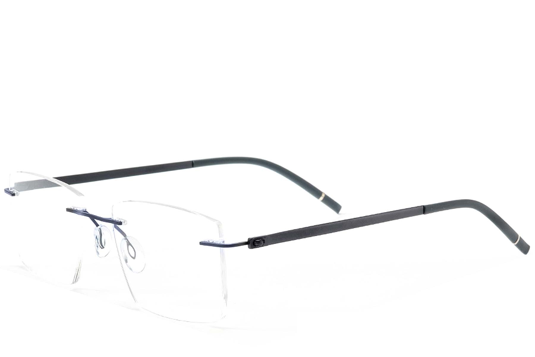 Invisible Blue Metal Glasses #BS2012-0910