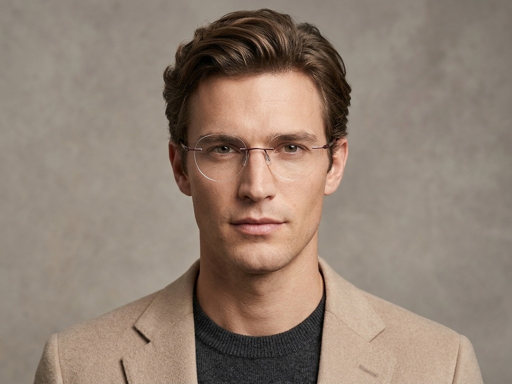BS2012-0930_Red_Invisible_Metal_Glasses-tryon_male