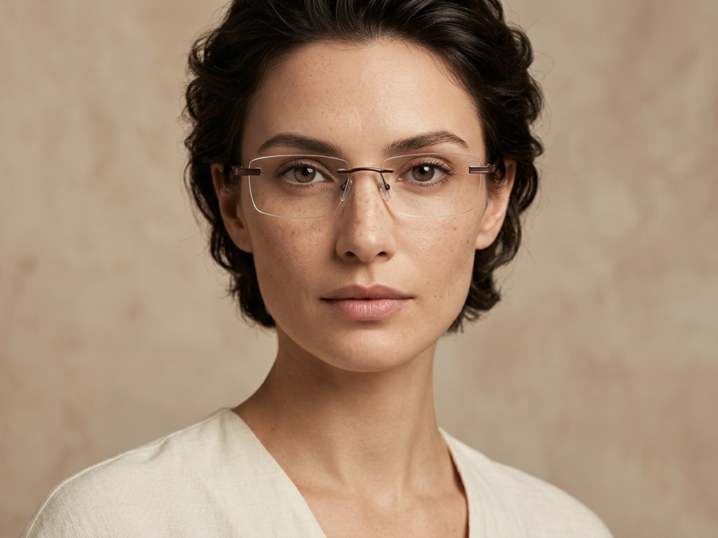 BS2012-0935_Brown_Invisible_Metal_Glasses-tryon_female
