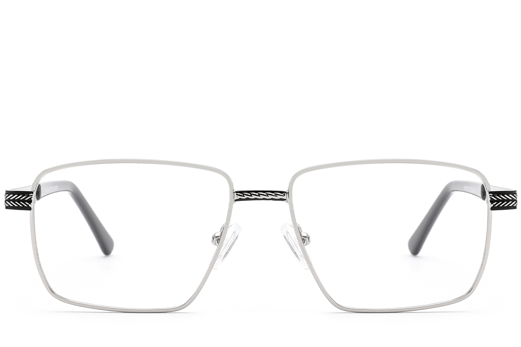 BS2012-0947_Silver_Rectangular_Metal_Glasses_front