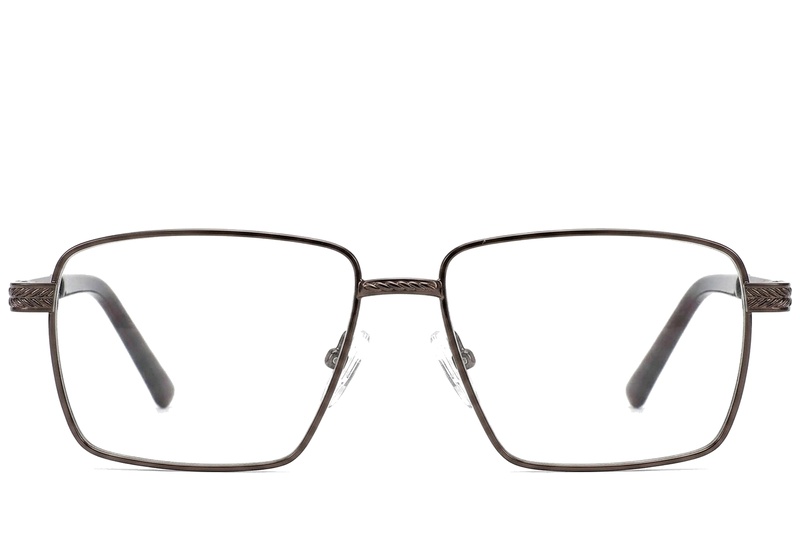 BS2012-0948_Brown_Rectangular_Metal_Glasses_corner-front
