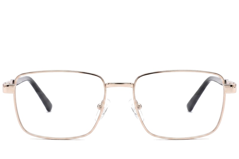 BS2012-0954_Golden_Rectangular_Metal_Glasses_corner-front