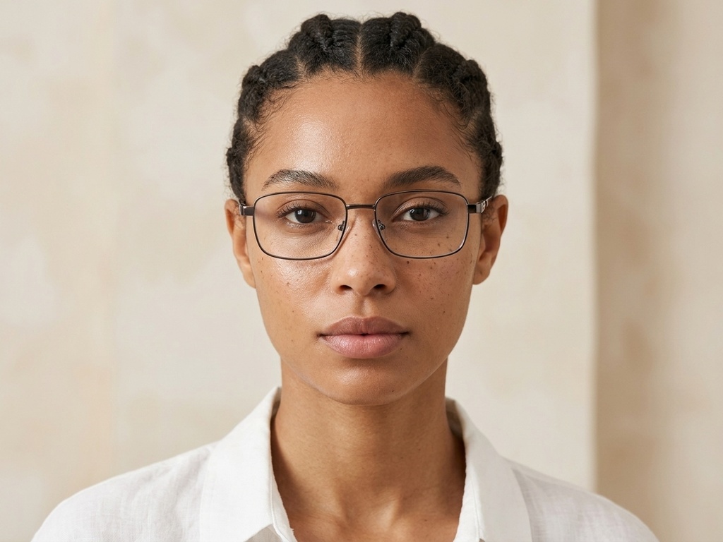 BS2012-0958_Brown_Rectangular_Metal_Glasses_corner-tryon_female