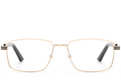 BS2012-0996_Golden_Rectangular_Metal_Glasses_front