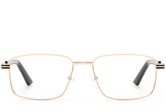 BS2012-0996_Golden_Rectangular_Metal_Glasses_front